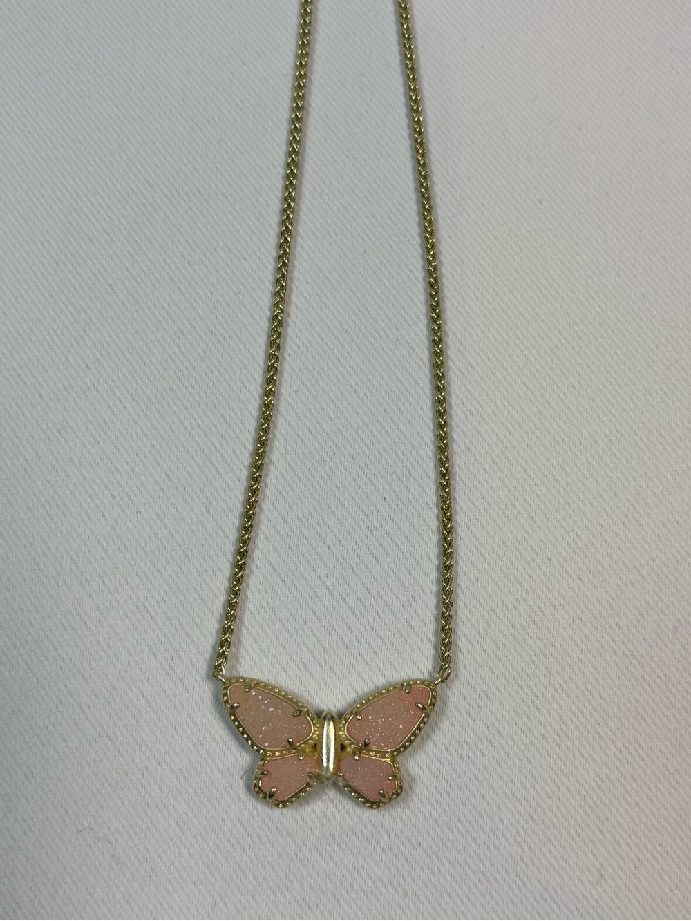 Kendra Scott Gold-Tone Pink Butterfly Dolly Parton Necklace